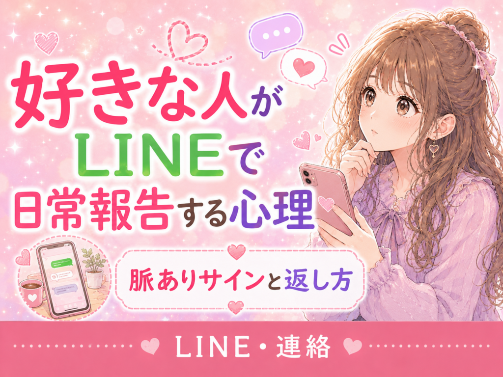 好きな人がLINEで日常報告する心理|脈ありサインと自然な返し方