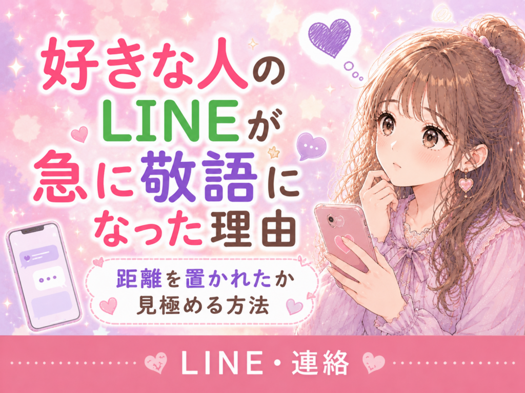 好きな人のLINEが急に敬語になる理由|男性心理と脈あり・脈なしの見極め方