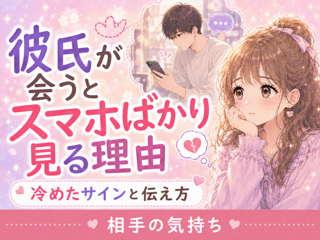 彼氏が会うとスマホばかり見る理由|冷めたサインと伝え方