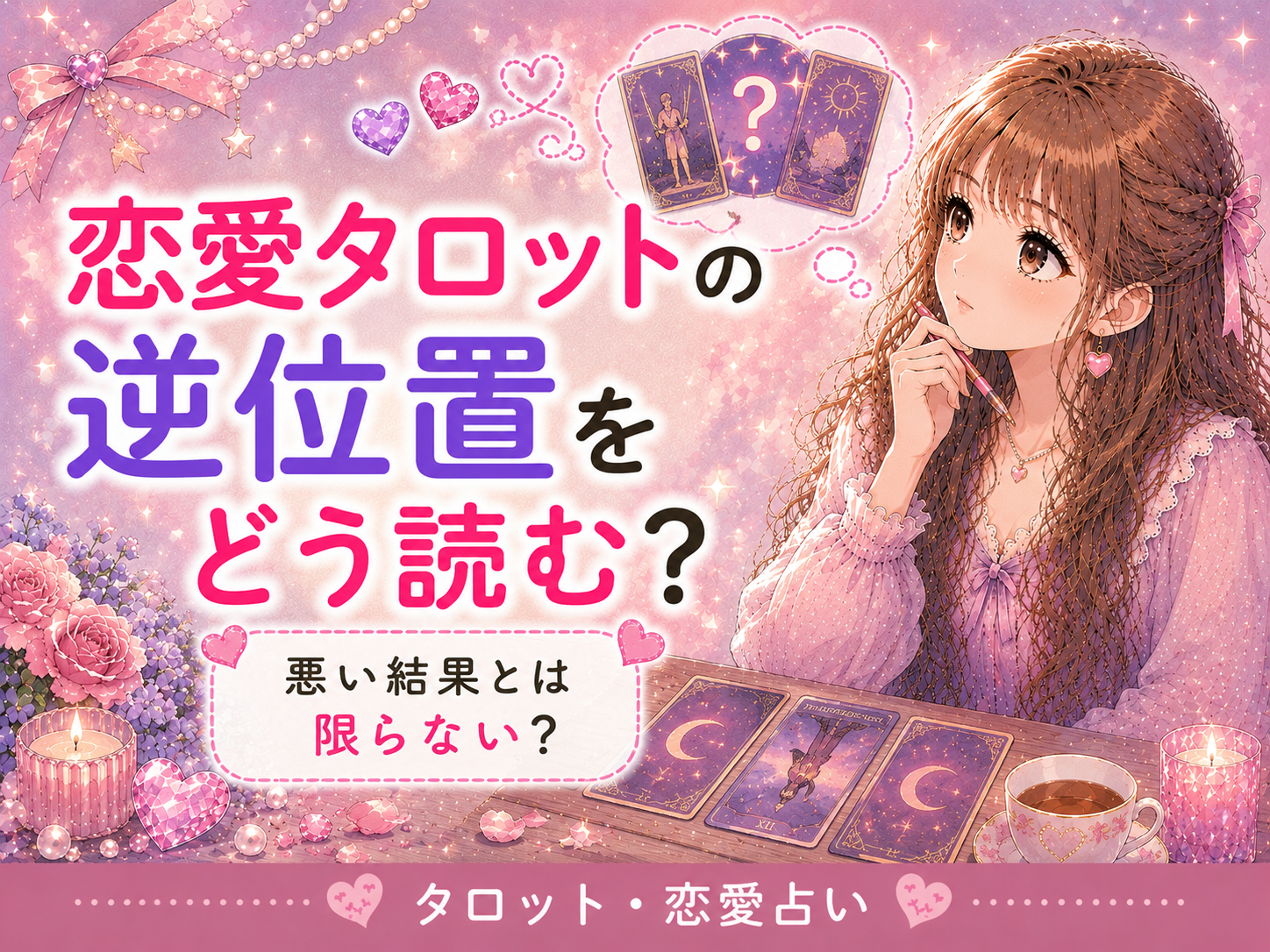 タロットの逆位置を恋愛でどう読む？悪い意味と決めつけないコツ
