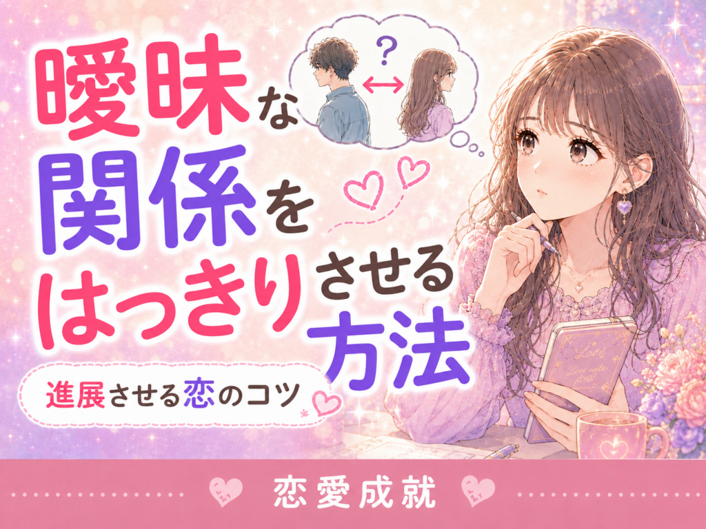 曖昧な関係をはっきりさせる方法