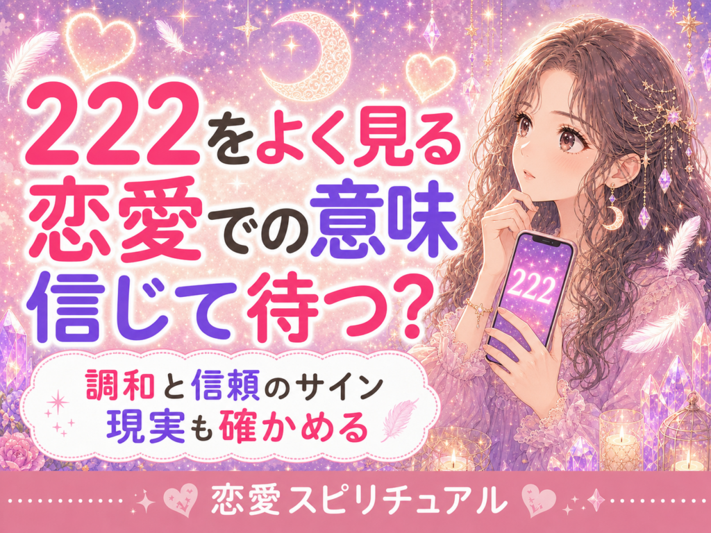 エンジェルナンバー222の恋愛での意味｜信じて待つ前に確認したいこと