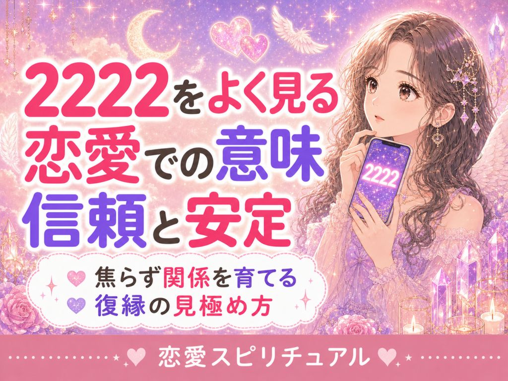 エンジェルナンバー2222の恋愛での意味｜信頼・安定・復縁