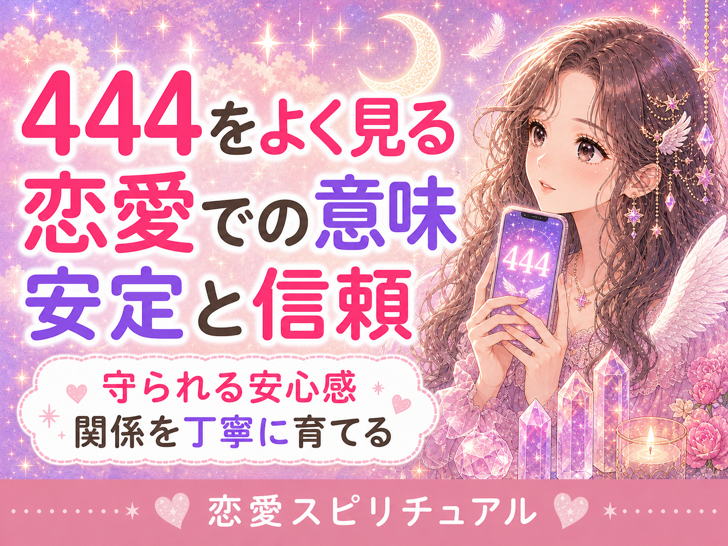 エンジェルナンバー444の恋愛での意味｜安定と信頼を育てるサイン
