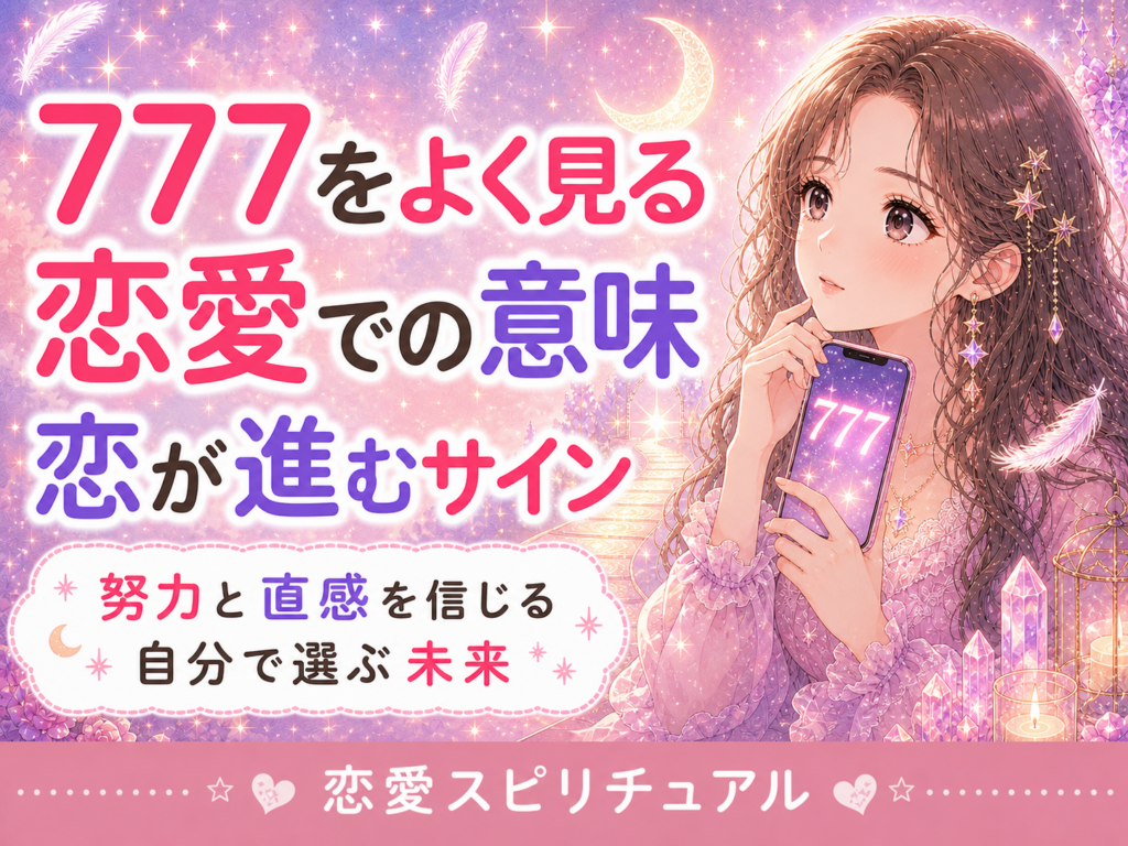エンジェルナンバー777の恋愛での意味｜恋の進展と自分の選択