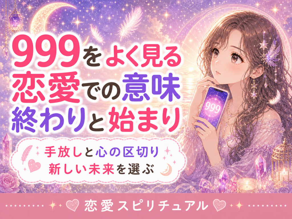 エンジェルナンバー999の恋愛での意味｜終わりと新しい始まり