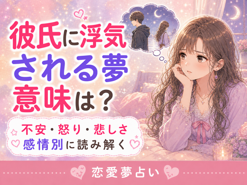 彼氏に浮気される夢の意味｜不安・怒り・悲しさ別に解説