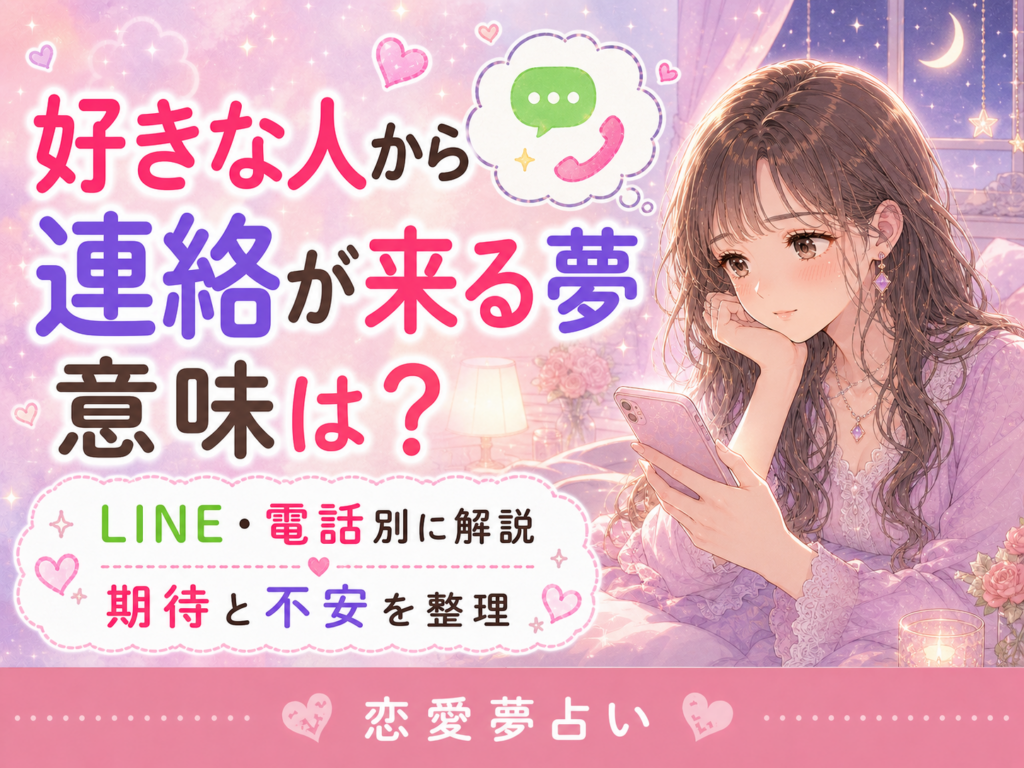 好きな人から連絡が来る夢の意味|LINE・電話別の夢占い