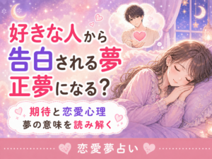 好きな人から告白される夢の意味｜正夢・恋愛心理との違い