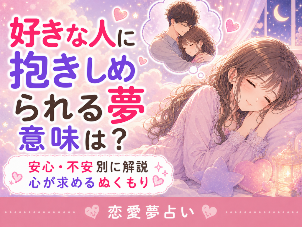 好きな人に抱きしめられる夢の意味｜安心・不安別の夢占い