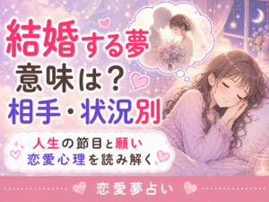 結婚する夢の意味｜相手・状況別に恋愛の夢占いを解説