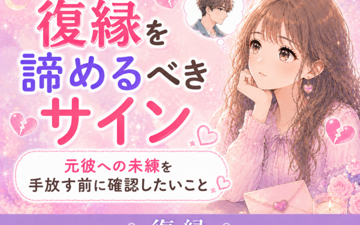 復縁を諦めるべきサイン