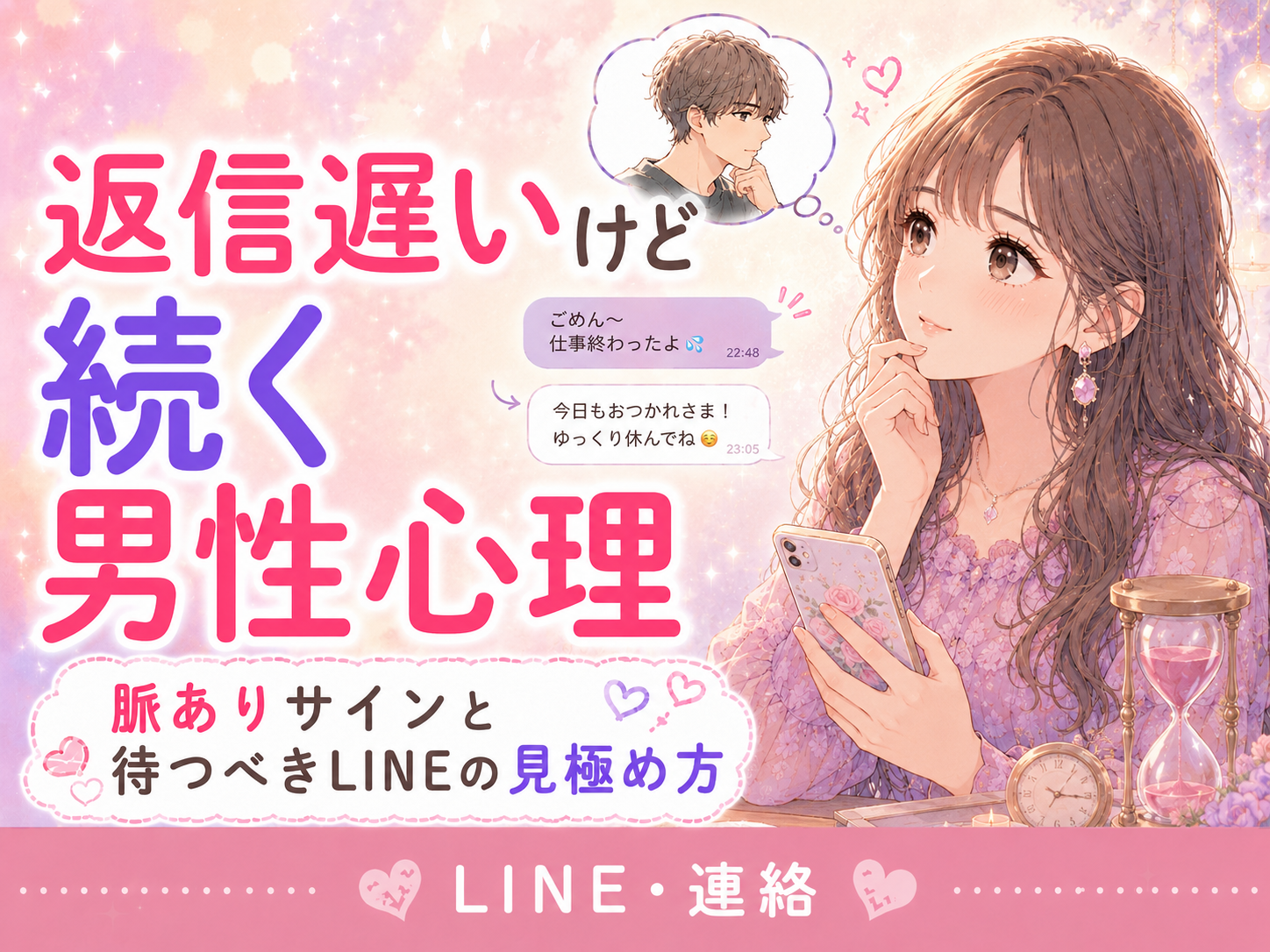 返信遅いけど続く男性心理