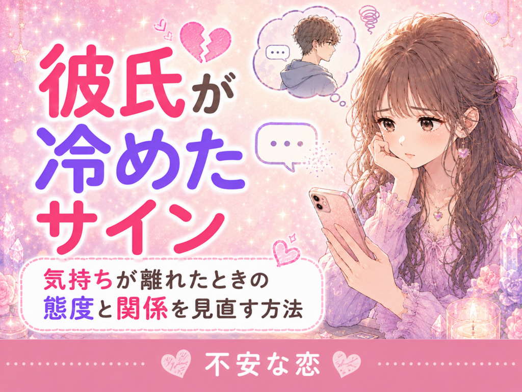 彼氏が冷めたサイン