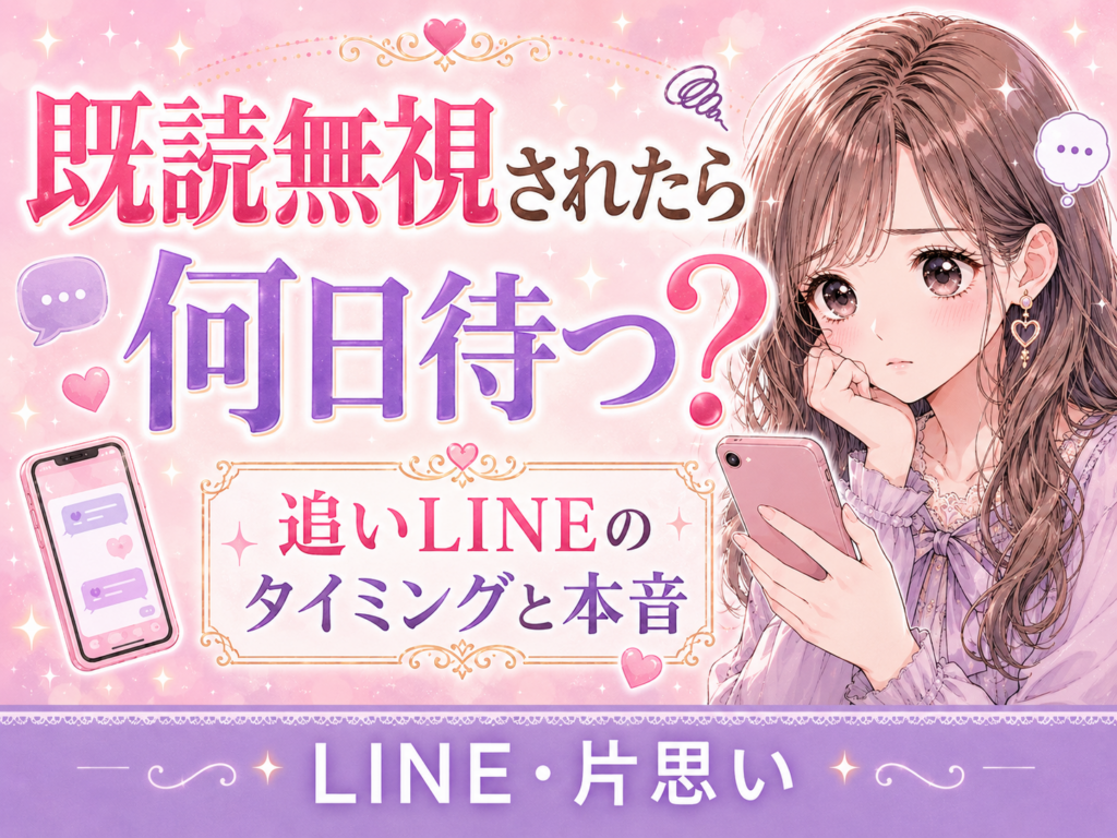 既読無視されたら何日待つ？好きな人への追いLINEのタイミングと脈あり判断