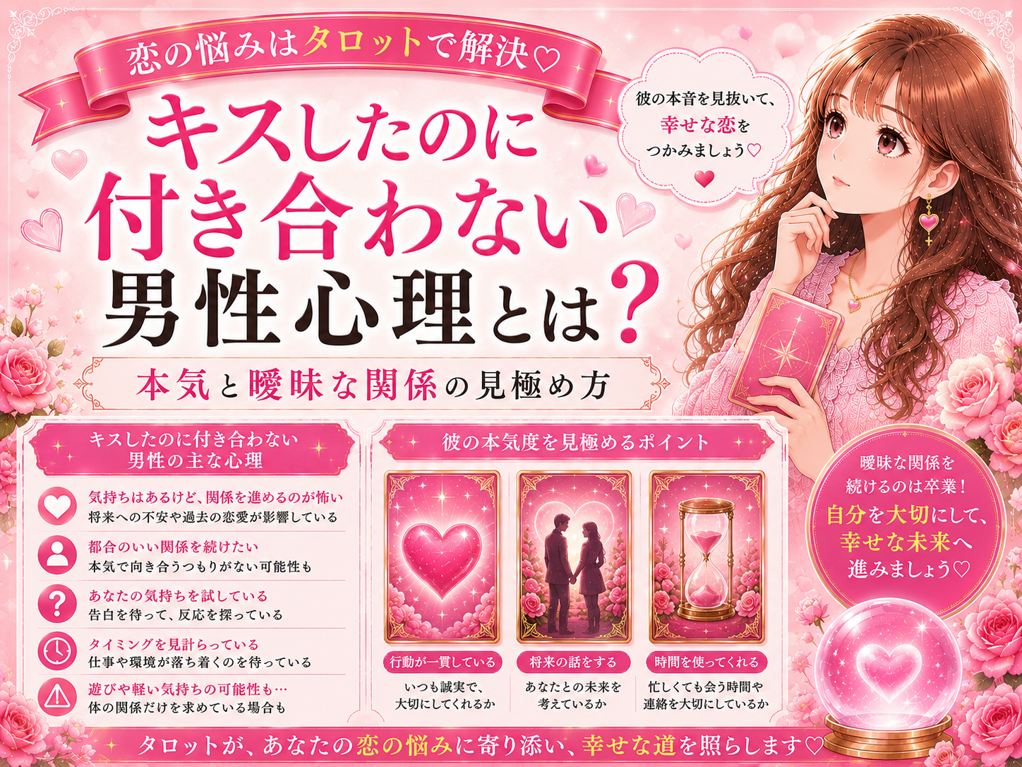 キスしたのに付き合わない男性心理｜本気と曖昧な関係の見極め方
