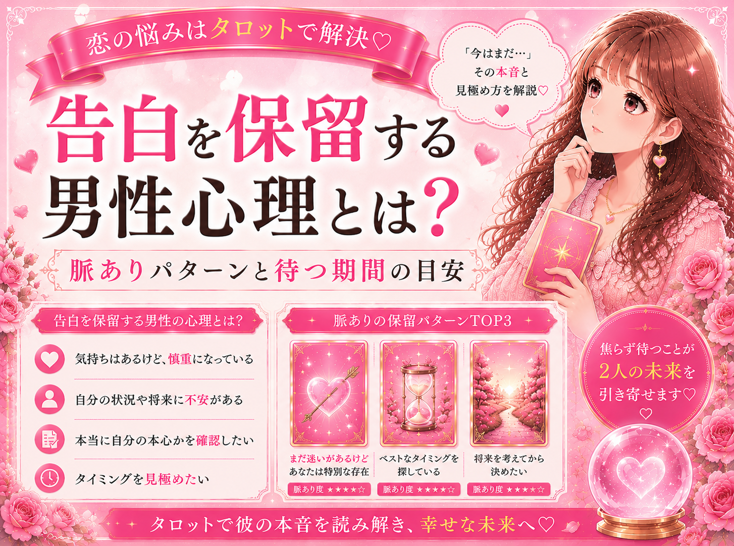 告白を保留する男性心理｜脈ありパターンと待つ期間の目安