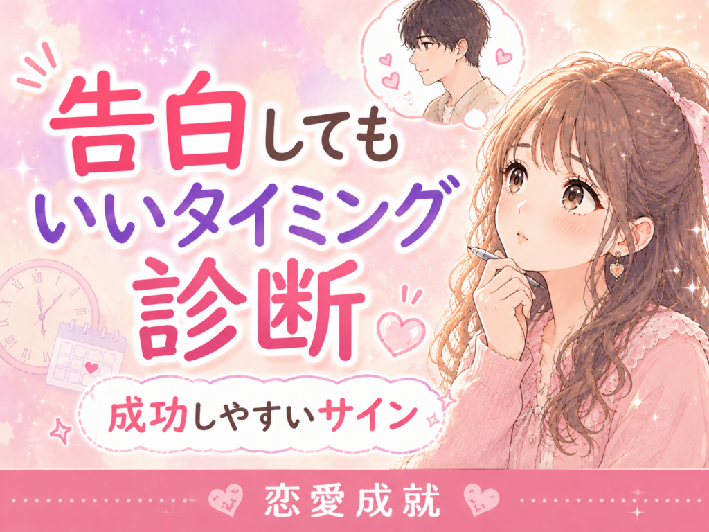 告白してもいいタイミング診断|成功しやすいサインと避けるべき時期