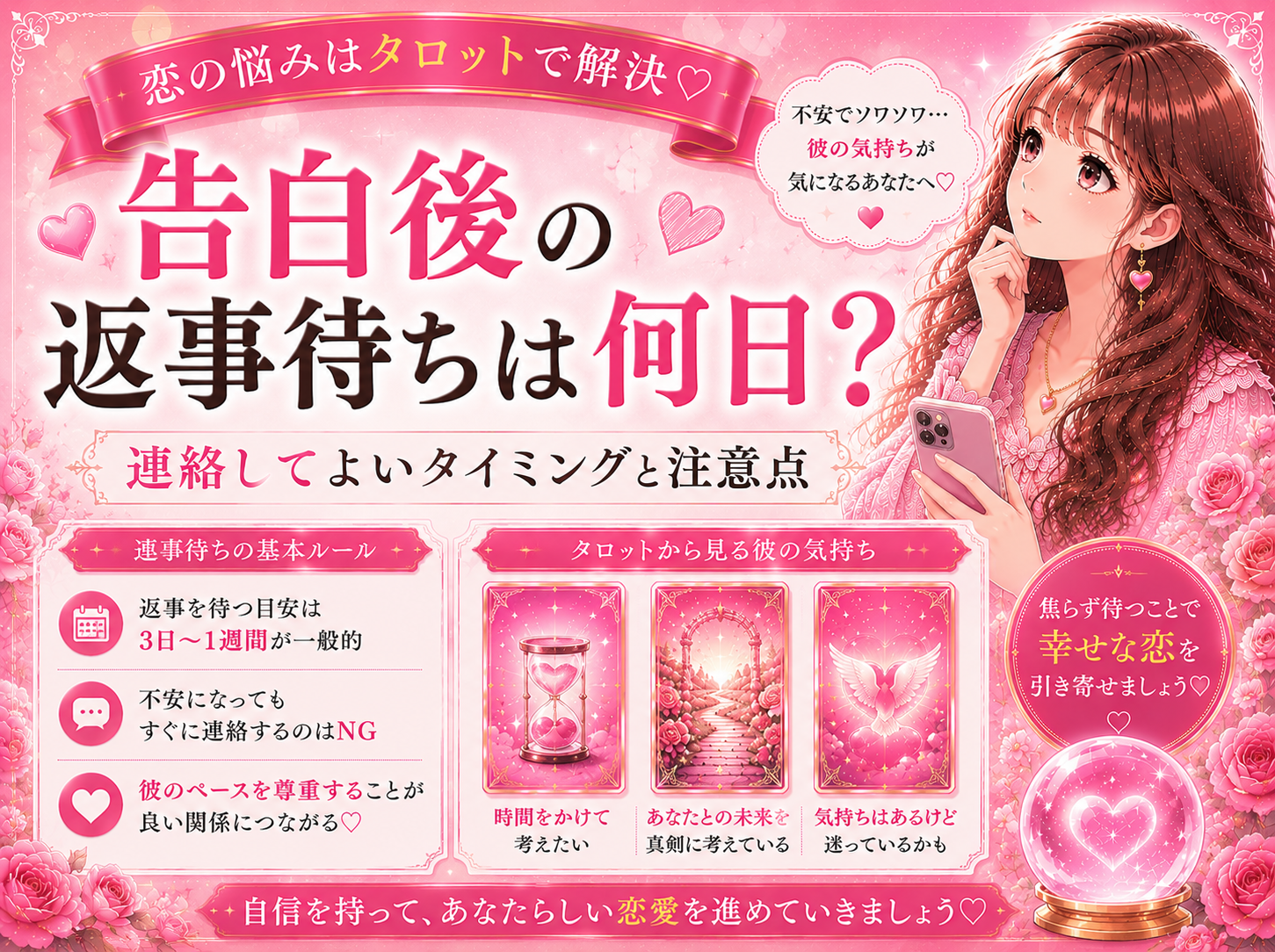 告白後の返事待ちは何日？連絡してよいタイミングと注意点