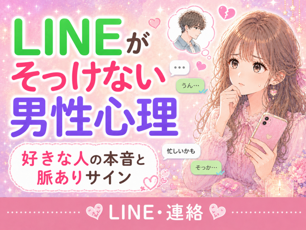 LINEがそっけない男性心理