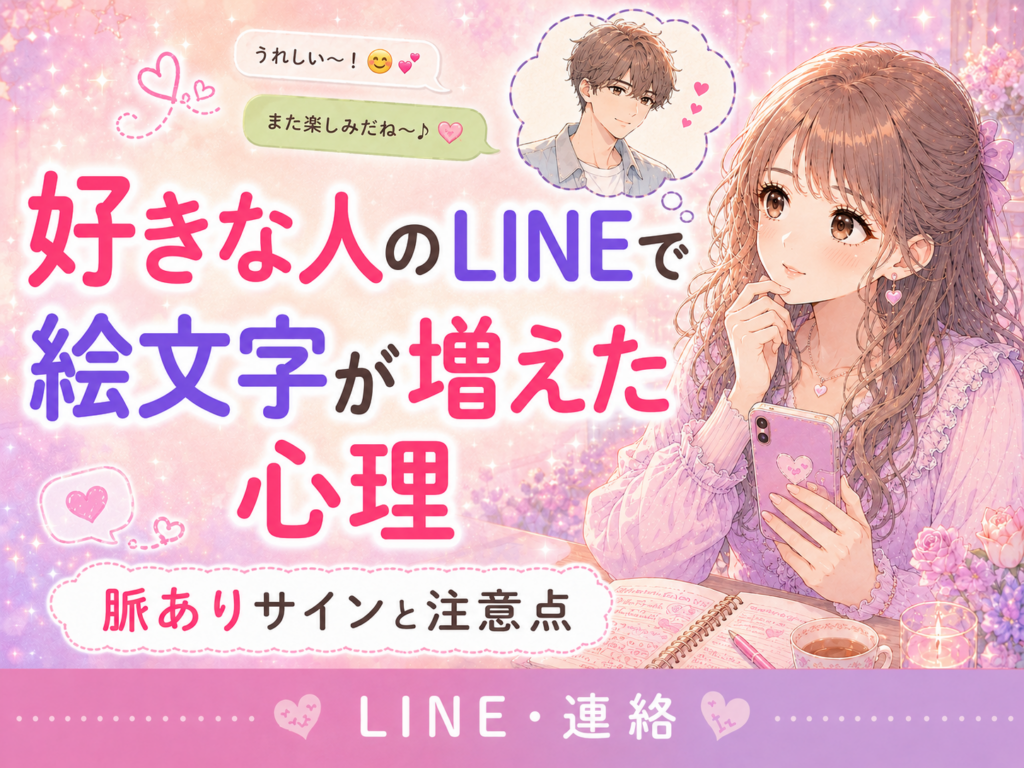 好きな人のLINEで絵文字が増えた心理|脈ありサインと注意点