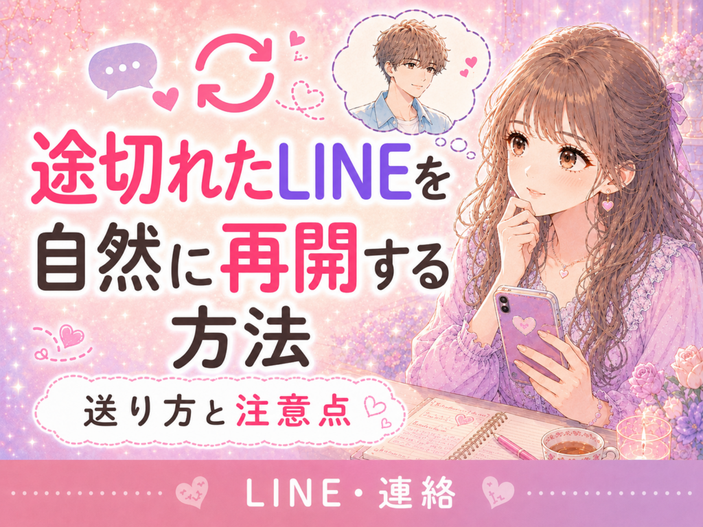 好きな人とのLINEが終わった後、再開までの期間は?自然な送り方と例文