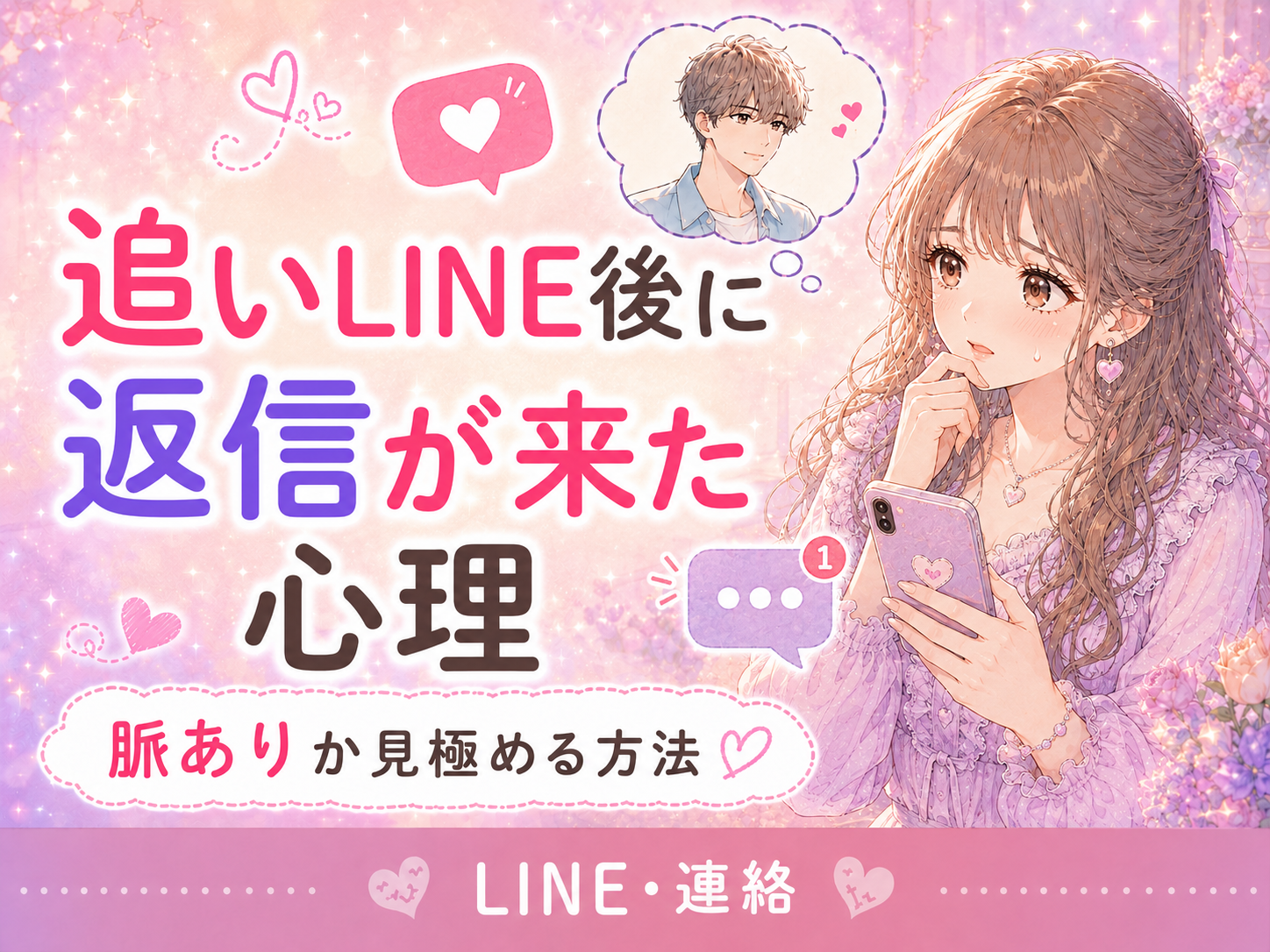 追いLINEした後に返信が来たら脈あり？男性心理と次の返し方