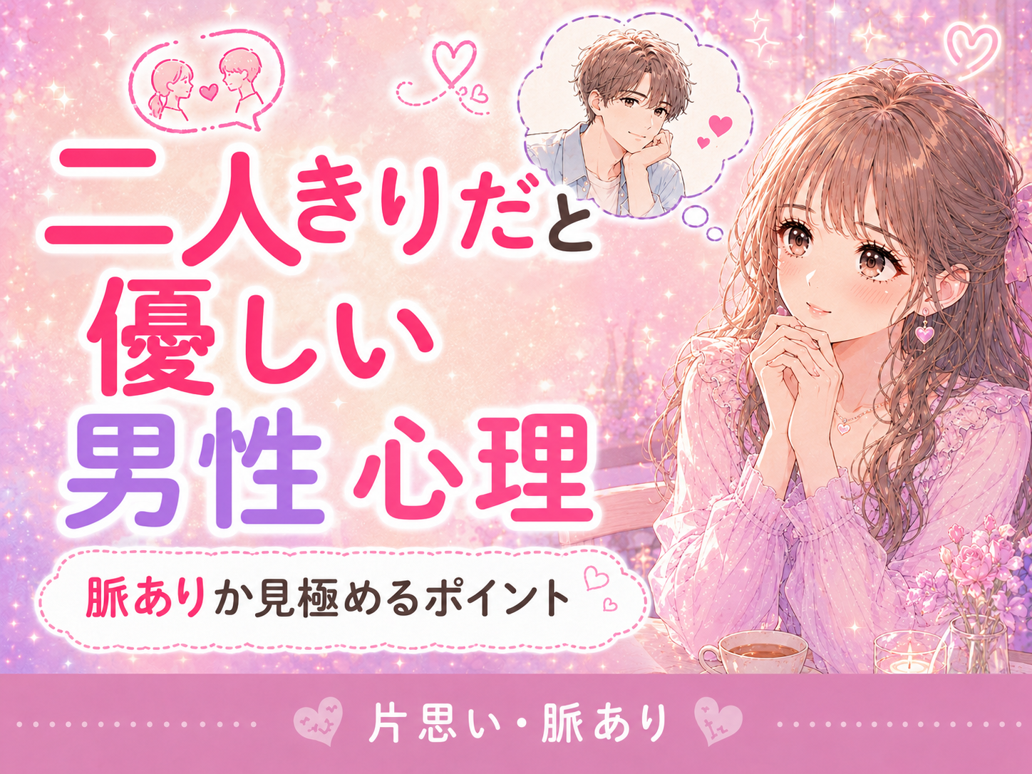 好きな人が二人きりだと優しい心理|脈ありか見極めるポイント