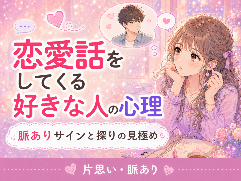 好きな人が恋愛話をしてくる心理|脈ありの探りと友達扱いの違い・返し方