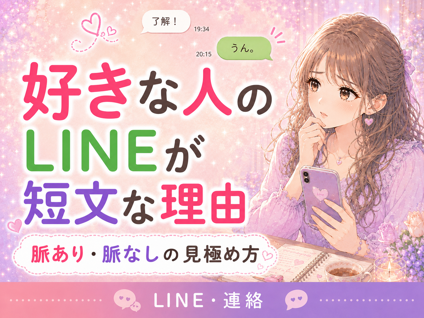 好きな人のLINEが短文な理由｜脈あり・脈なしの見極め方