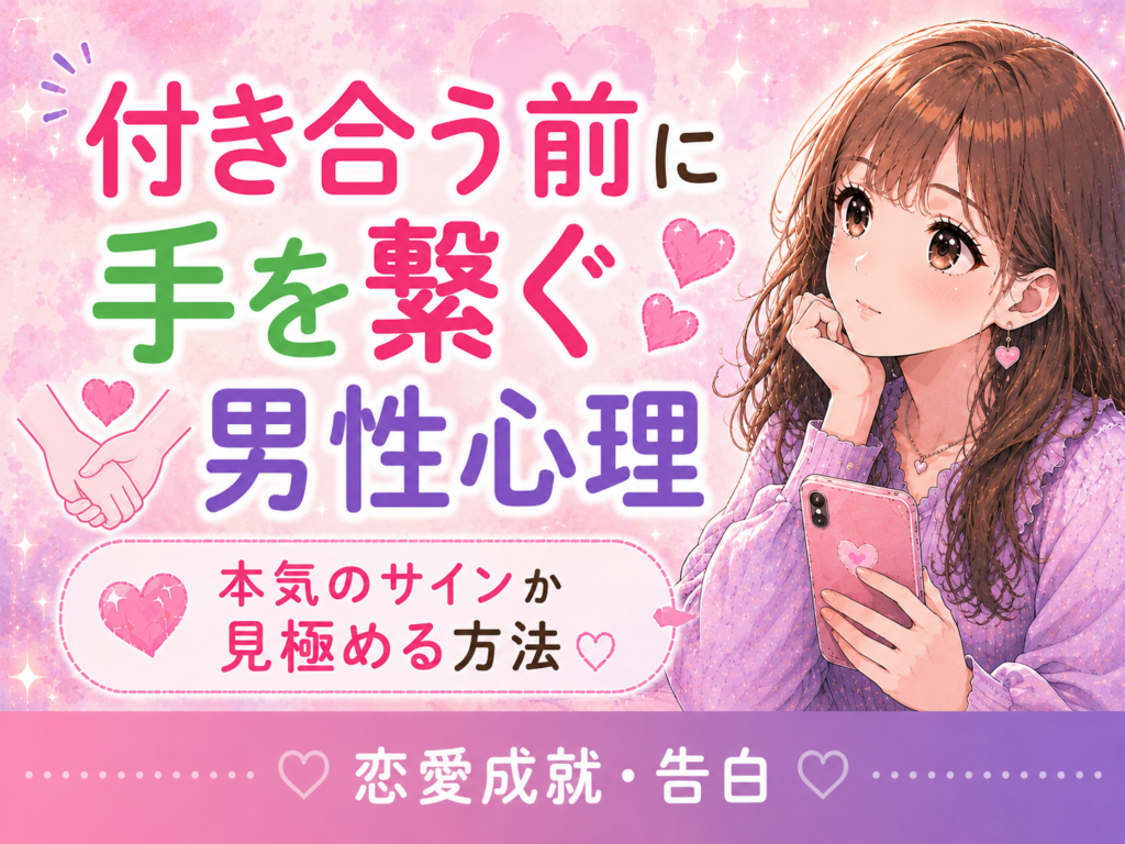 付き合う前に手を繋ぐ男性心理｜本気のサインか見極める方法