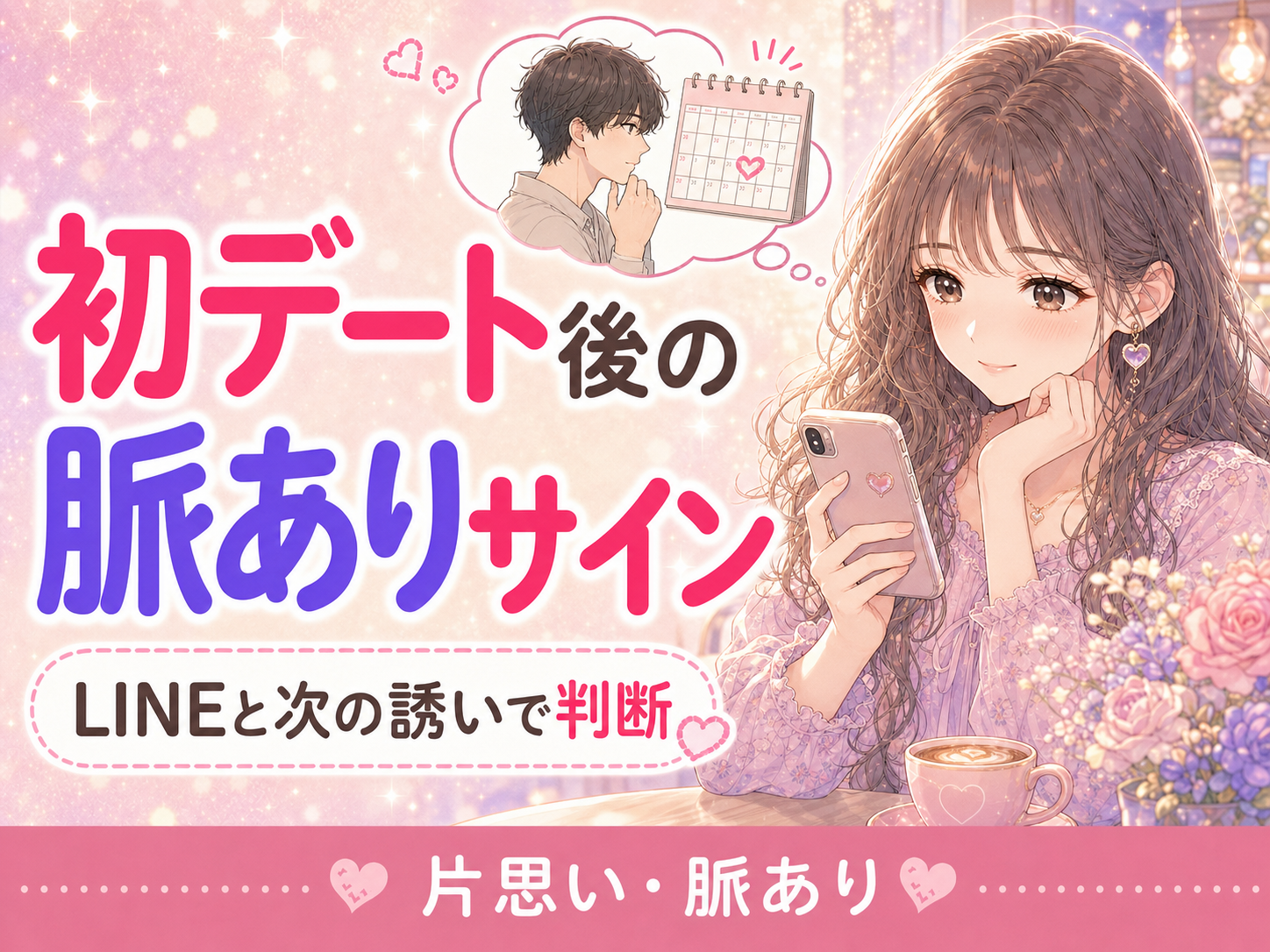 マッチングアプリ初デート後の男性の脈ありサイン｜LINEと次の誘いで判断