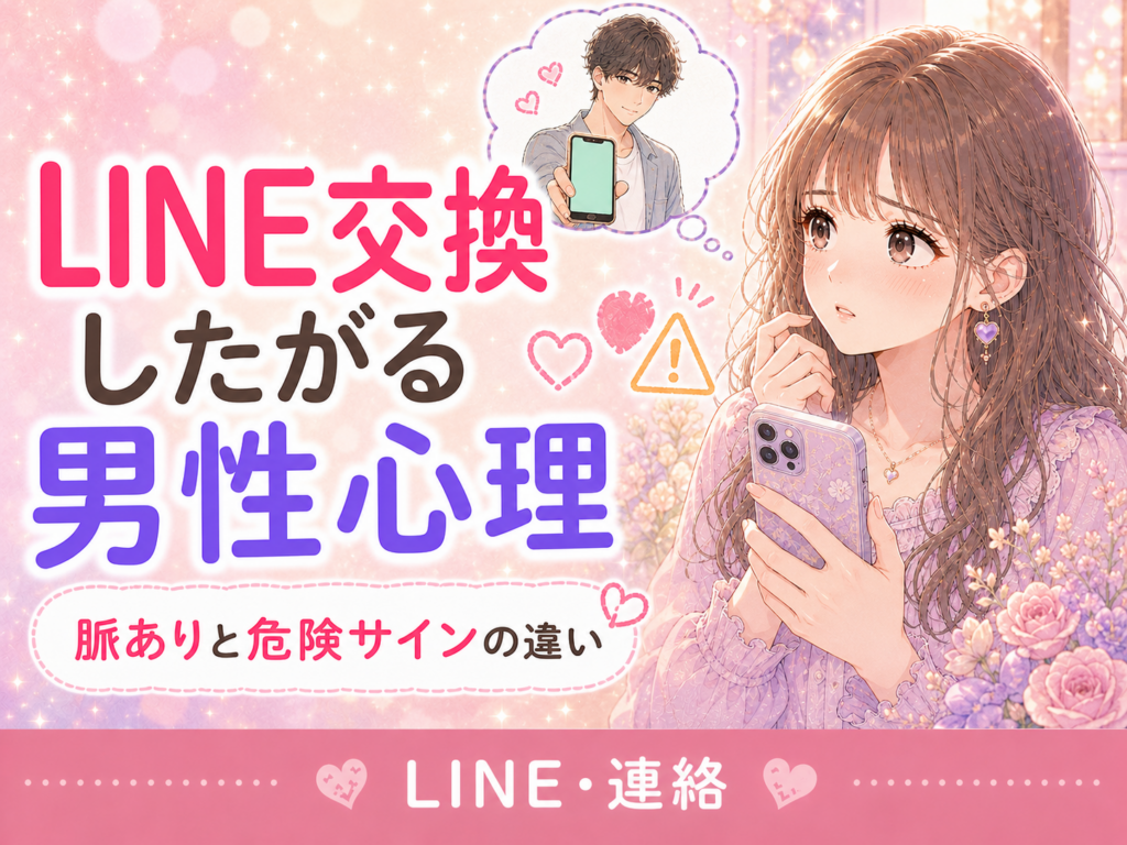 マッチングアプリでLINE交換したがる男性心理|脈ありと危険サインの見極め方