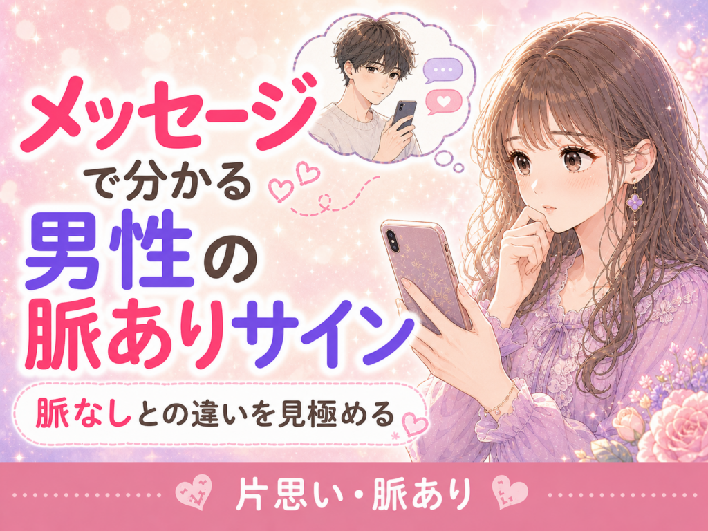 マッチングアプリのメッセージで分かる男性の脈ありサイン｜脈なしとの違い