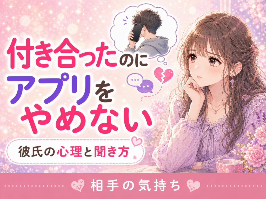 マッチングアプリで付き合ったのにやめない彼氏の心理｜聞き方と判断軸