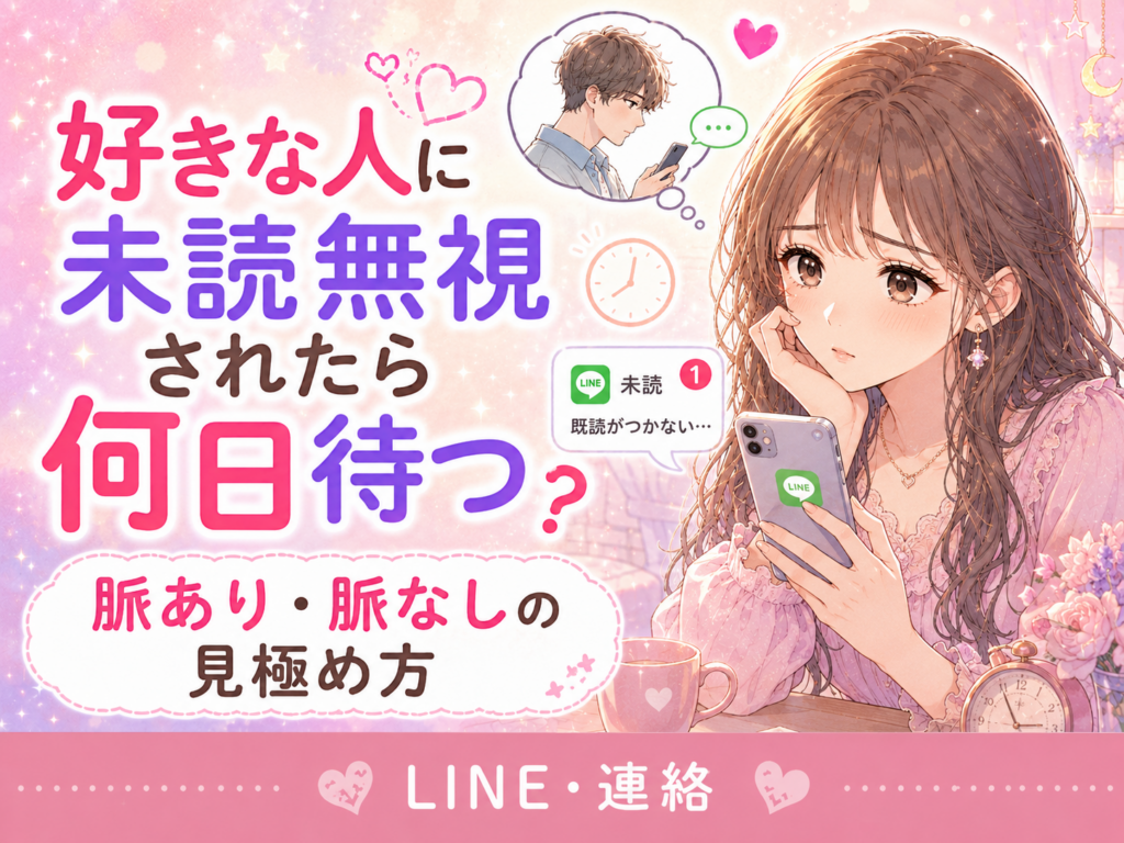 好きな人に未読無視されたら何日待つ?