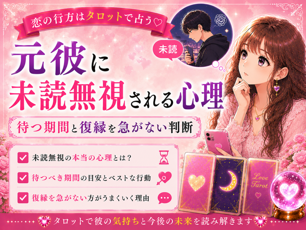 元彼に未読無視される心理|待つ期間と復縁を急がない判断