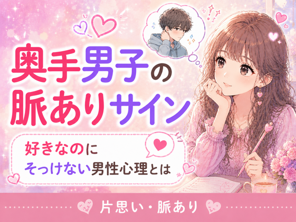 奥手男子の脈ありサイン