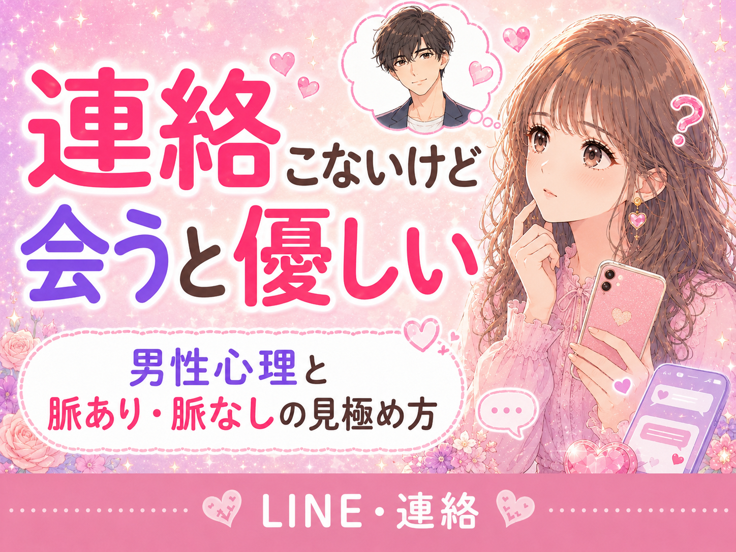 連絡こないけど会うと優しい男性心理