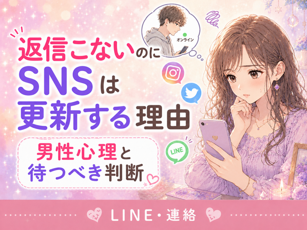 好きな人から返信こないのにSNSは更新する理由