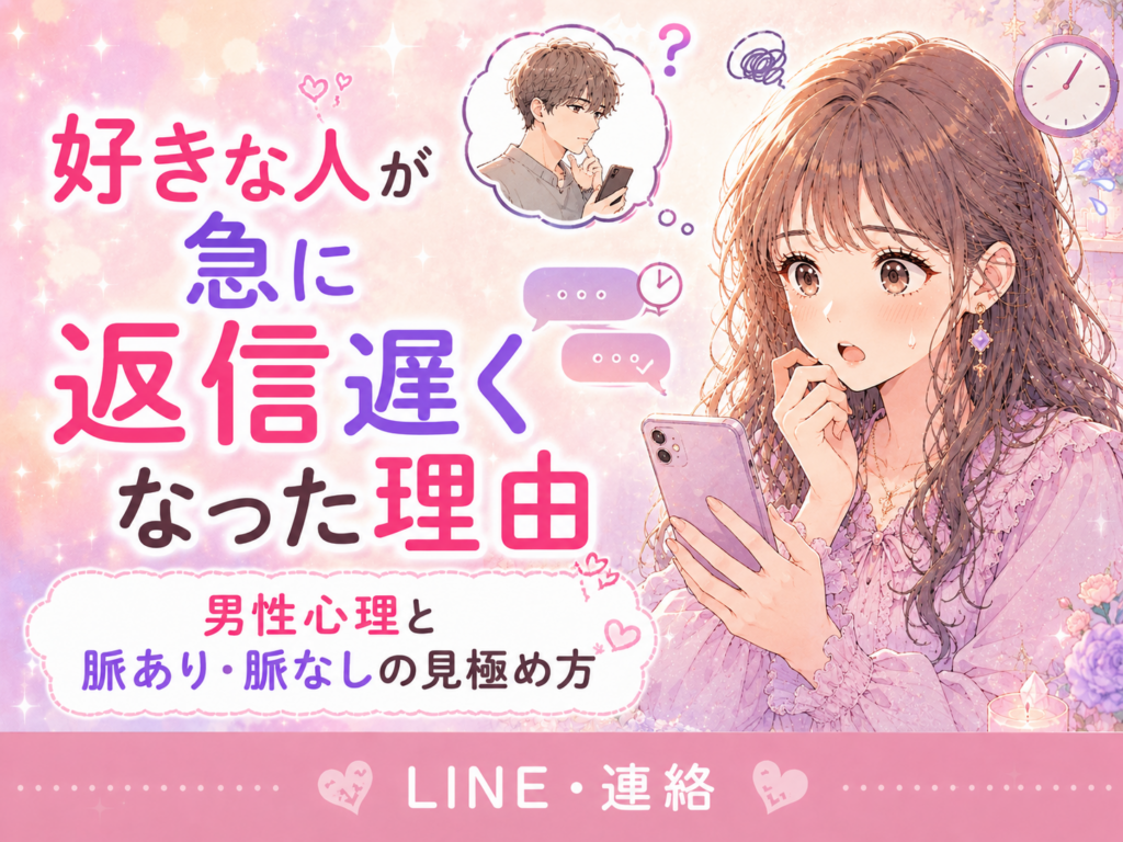 好きな人が急に返信遅くなった理由