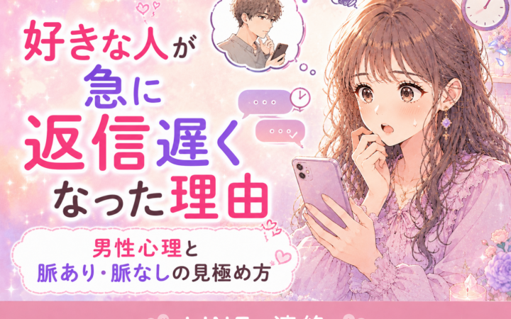 好きな人が急に返信遅くなった理由