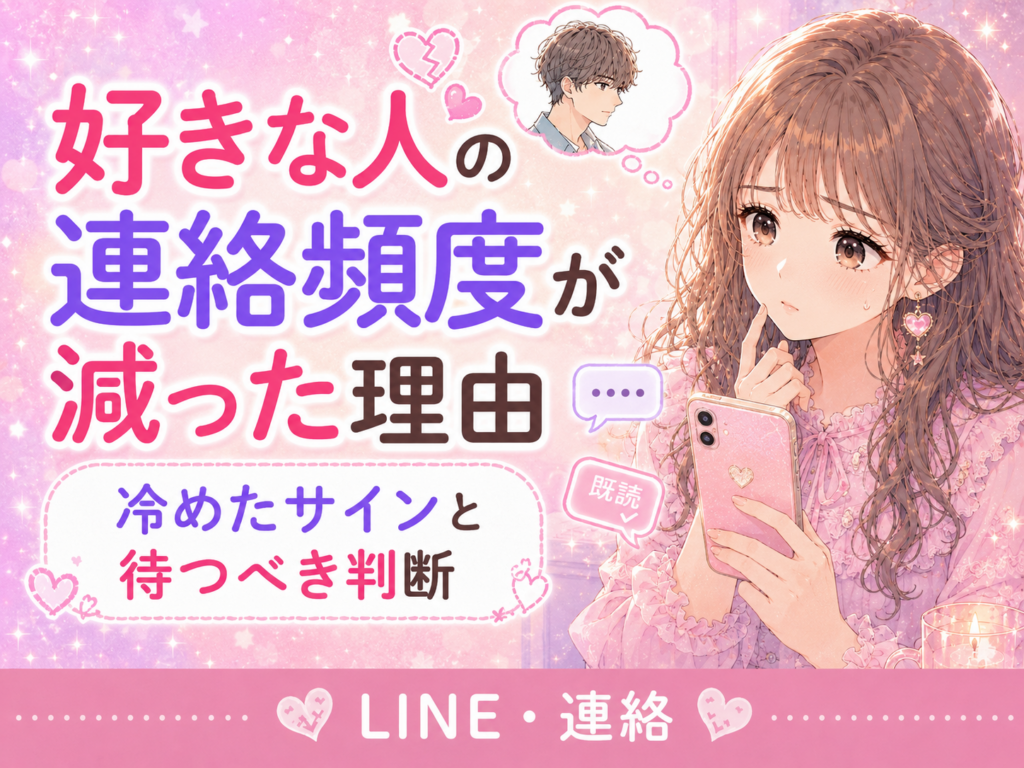 好きな人の連絡頻度が減った理由