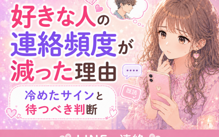 好きな人の連絡頻度が減った理由