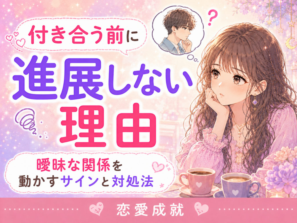 付き合う前に進展しない理由