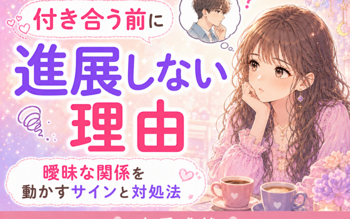 付き合う前に進展しない理由