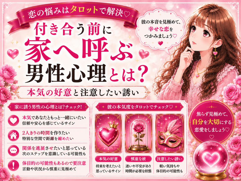 付き合う前に家へ呼ぶ男性心理|本気の好意と注意したい誘い