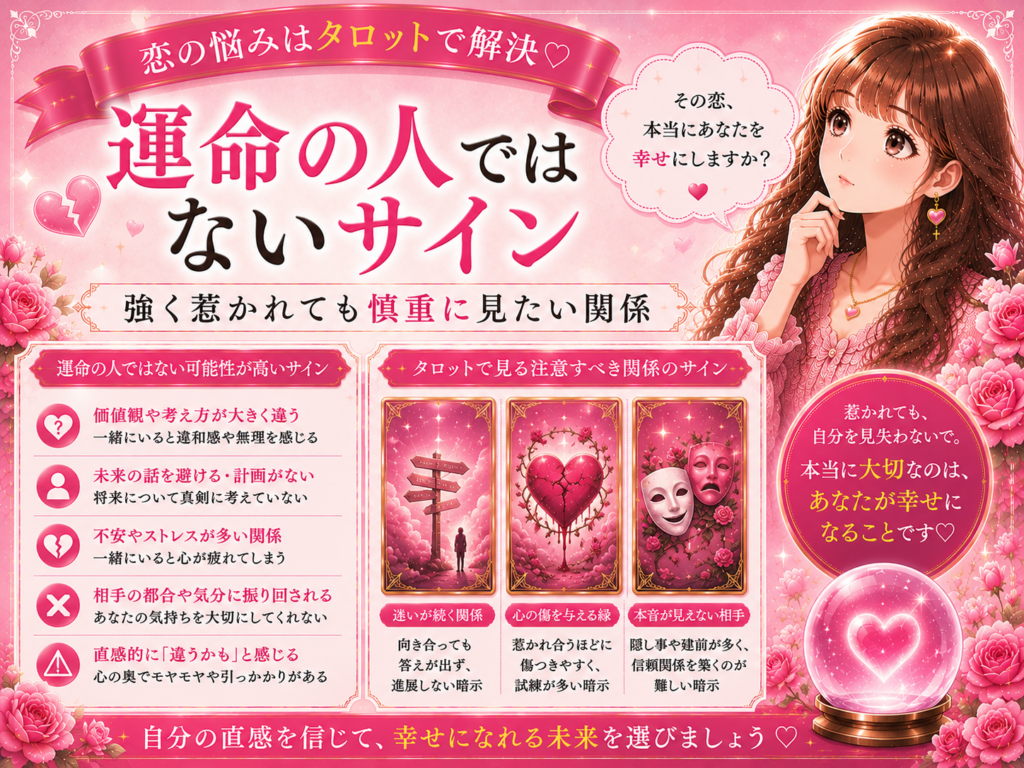 運命の人ではないサイン｜強く惹かれても慎重に見たい関係