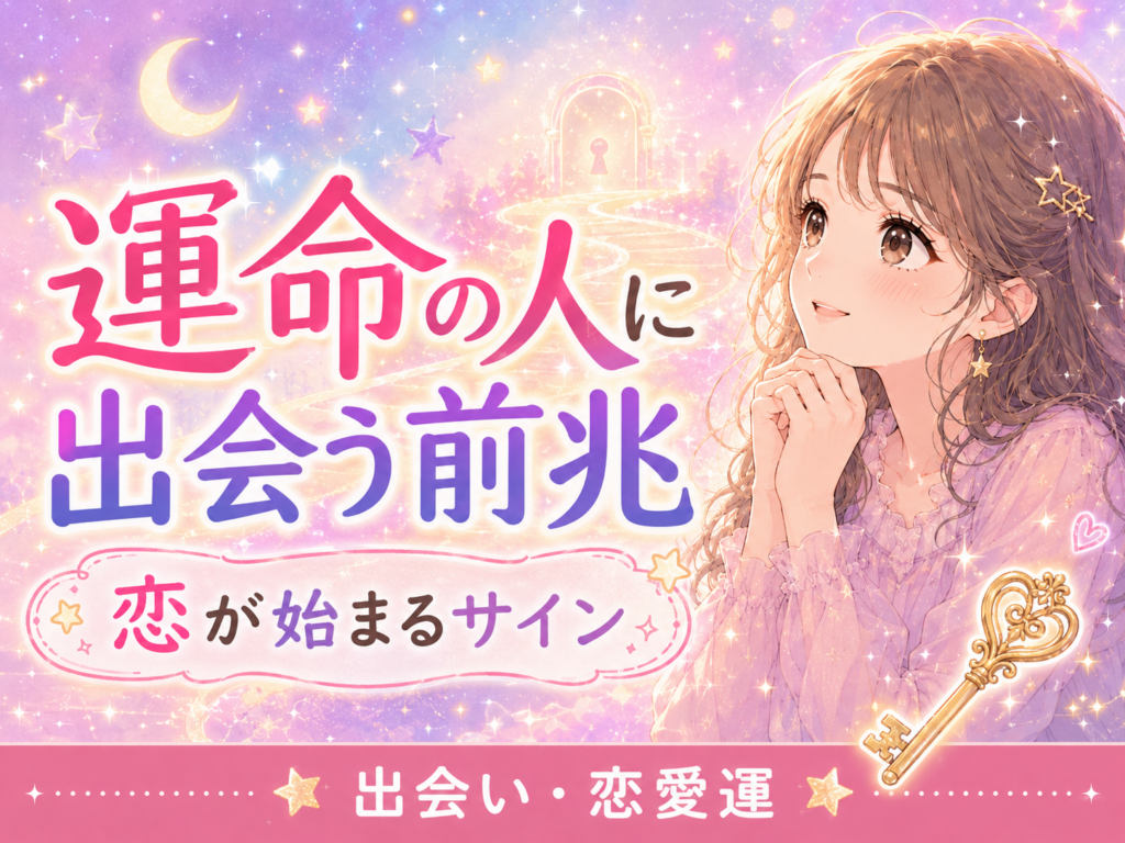 運命の人に出会う前兆｜恋が始まるサインと見逃さない方法