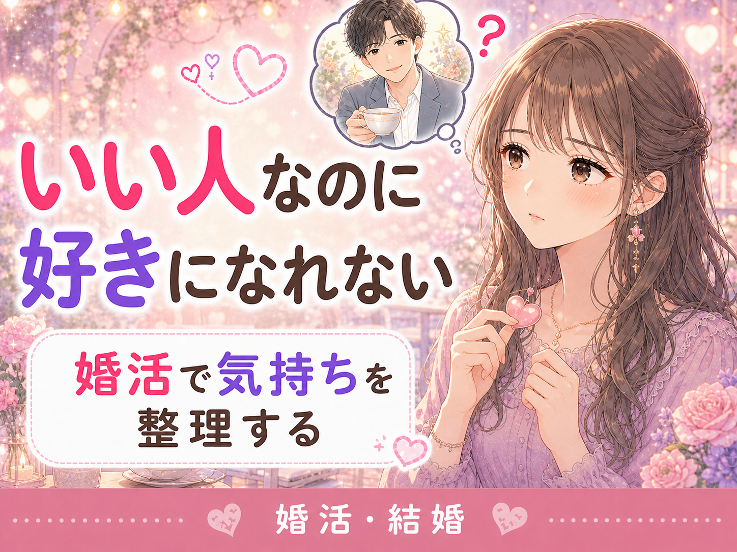 いい人なのに好きになれないとき|婚活で自分の気持ちを整理する方法